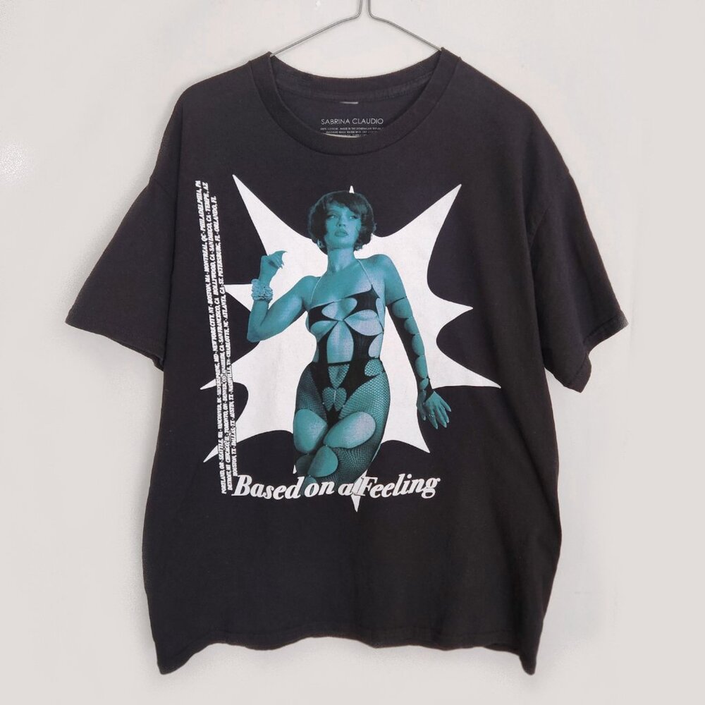 Sabrina Claudio 2022 Based On A Feeling Concert Tour T-Shirt – Black Size Large